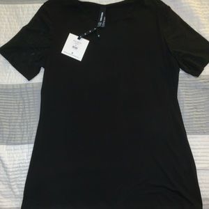 Agnes & Dora - Sheer V Neck Tee